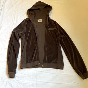 Dark brown BD sweats velvet jacket